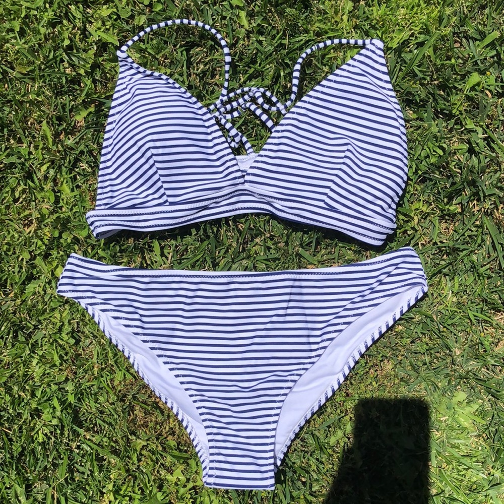 Cupshe Striped Bikini Set